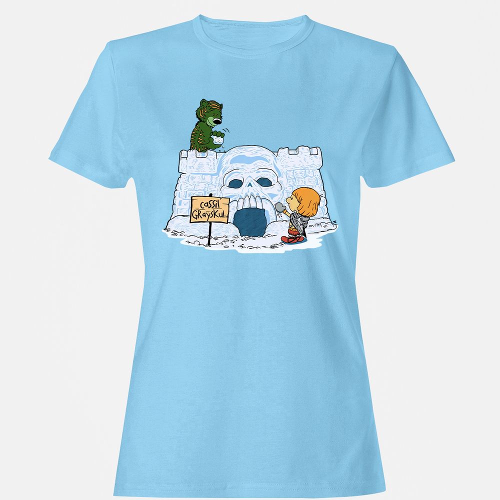 Women's T-Shirt - 7D57UX8Y - Light Blue - 8