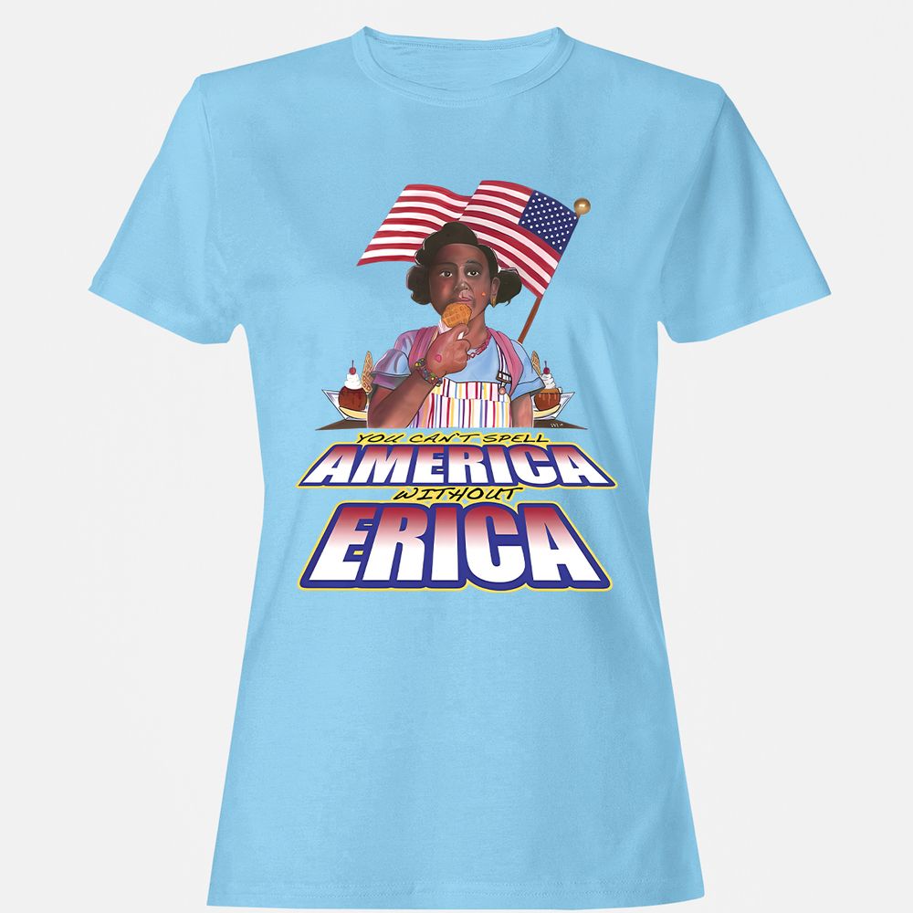 Women's T-Shirt - VK1CMPPQ - Light Blue - 8
