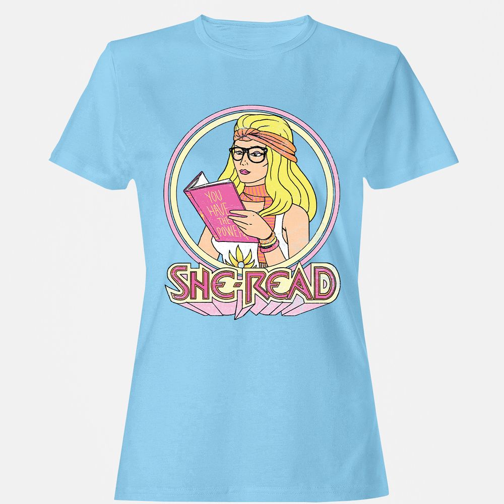 Women's T-Shirt - P8SAKUVQ - Light Blue - 8