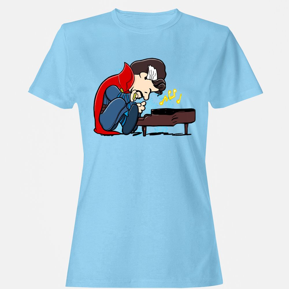 Women's T-Shirt - G9ZB8QBC - Light Blue - 8