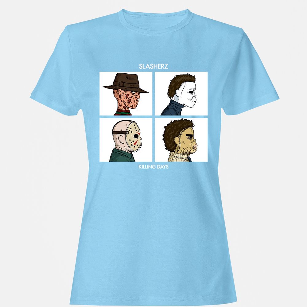 Women's T-Shirt - Q2RBXRFU - Light Blue - 8