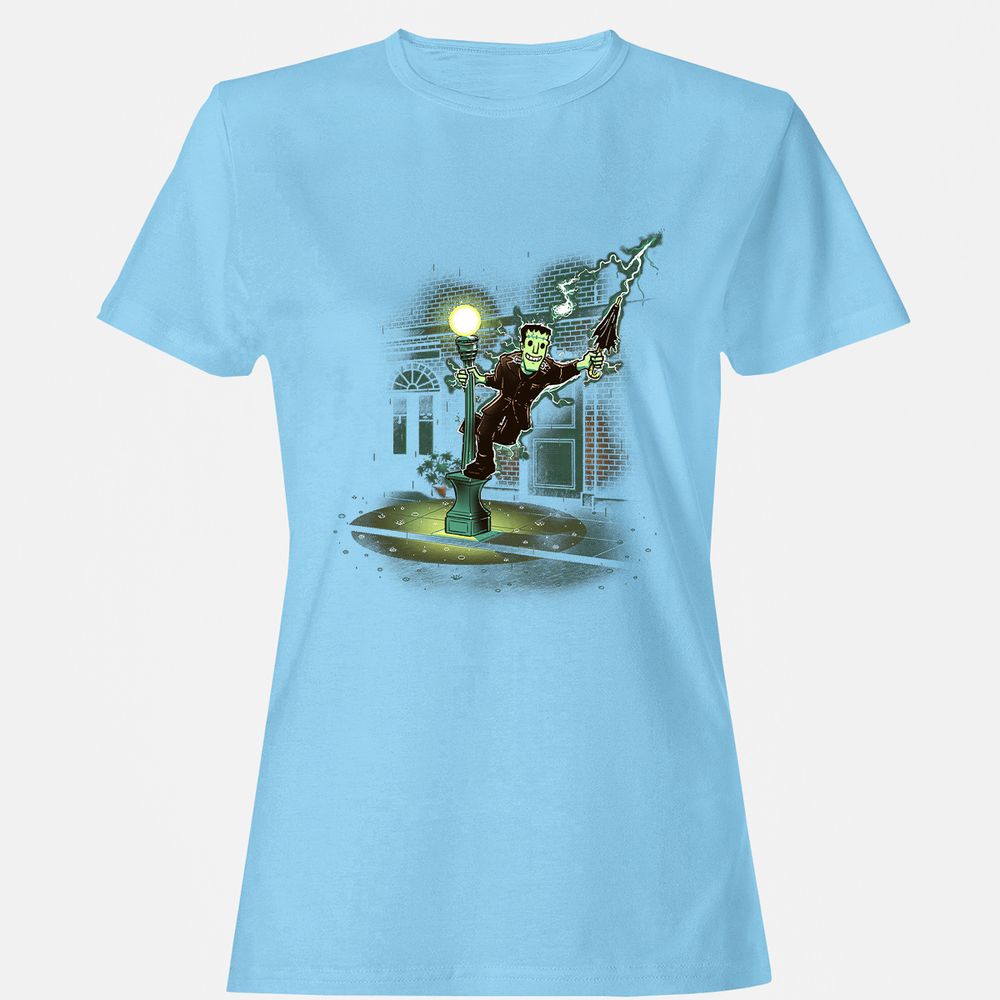 Women's T-Shirt - 29N4DFEF - Light Blue - 8