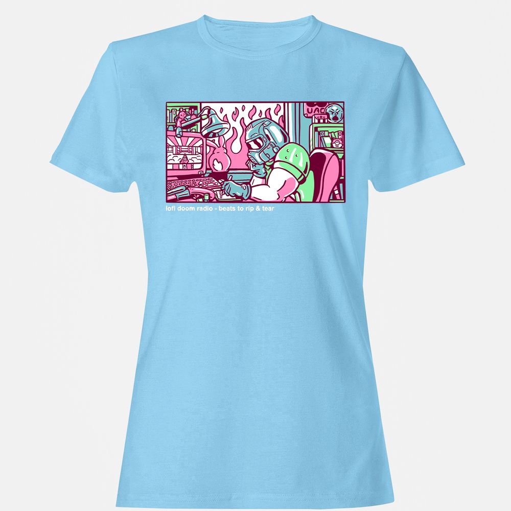 Women's T-Shirt - 3T1QUHZ9 - Light Blue - 8