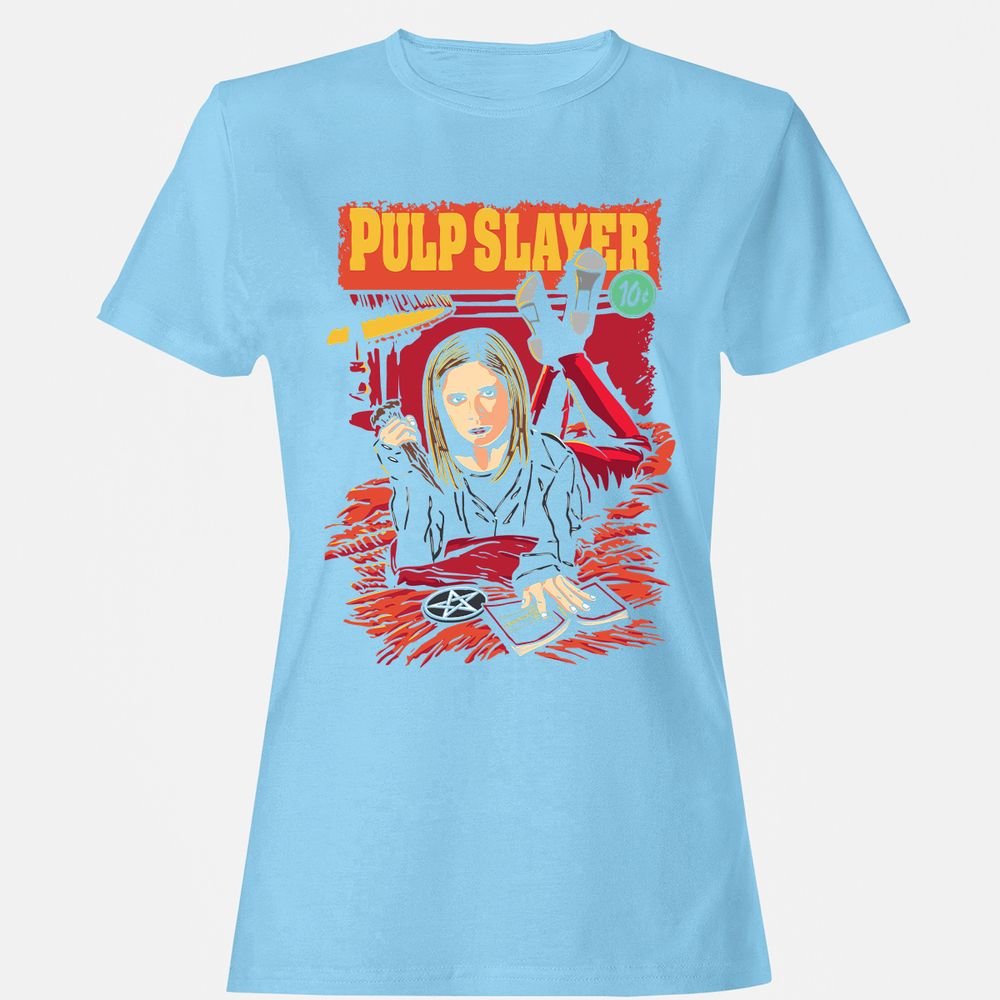 Women's T-Shirt - 67G4VQM8 - Light Blue - 8