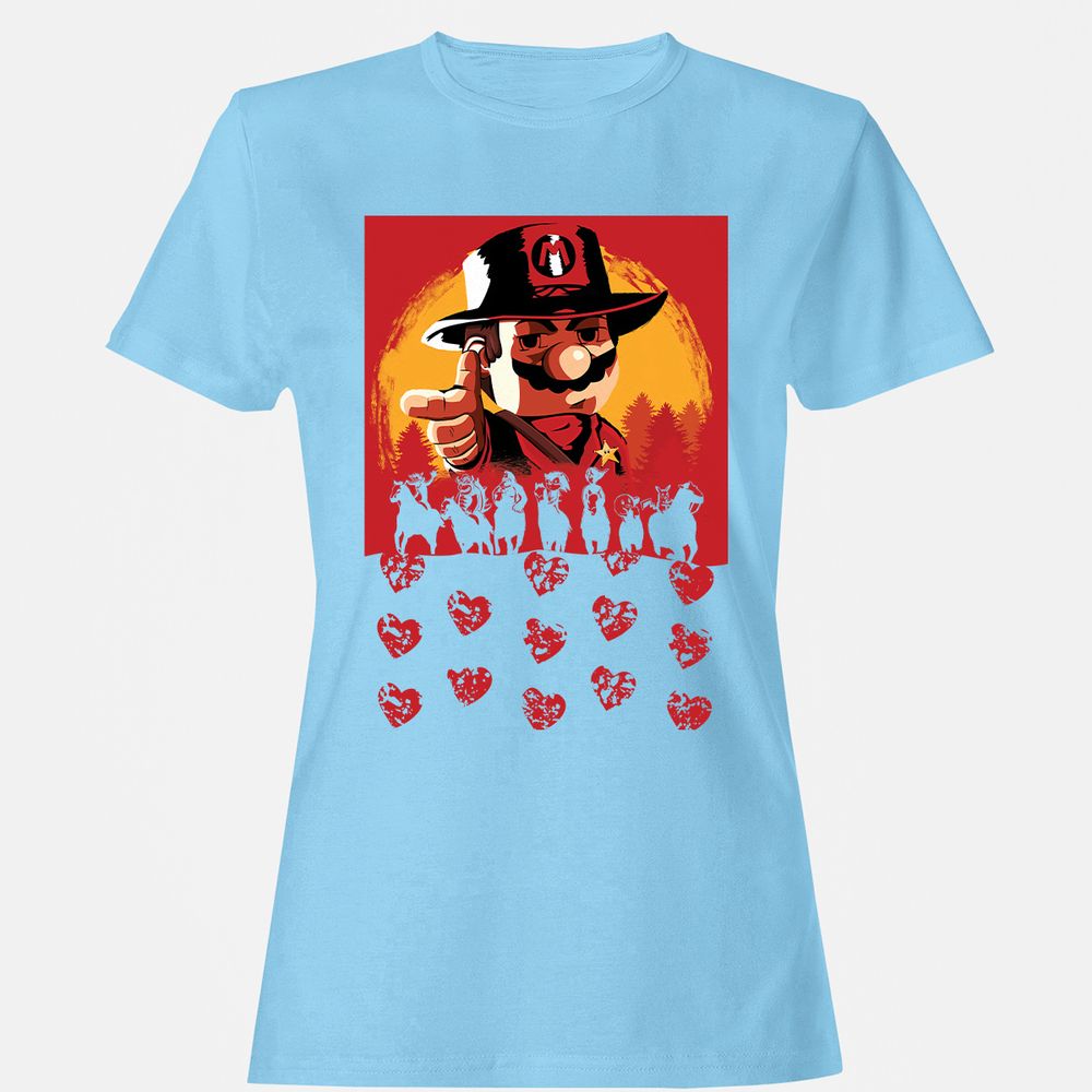 Women's T-Shirt - A6PACRF4 - Light Blue - 8