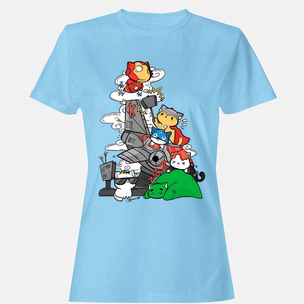 Women's T-Shirt - B45PGDKX - Light Blue - 8