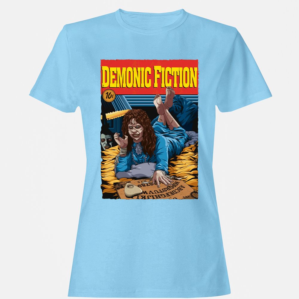 Women's T-Shirt - Q9YYLHJE - Light Blue - 8