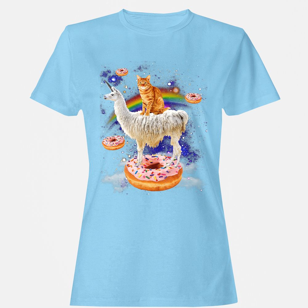 Women's T-Shirt - DZHQCS6F - Light Blue - 8