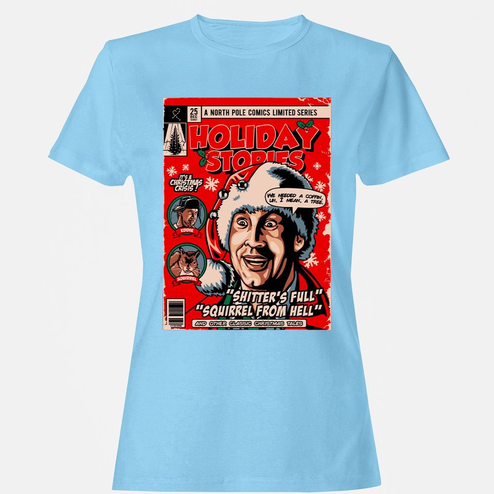 Women's T-Shirt - C3JL7KJ7 - Light Blue - 8