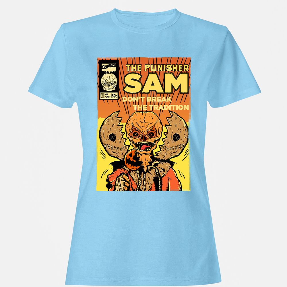 Women's T-Shirt - 3MMDE7KZ - Light Blue - 8