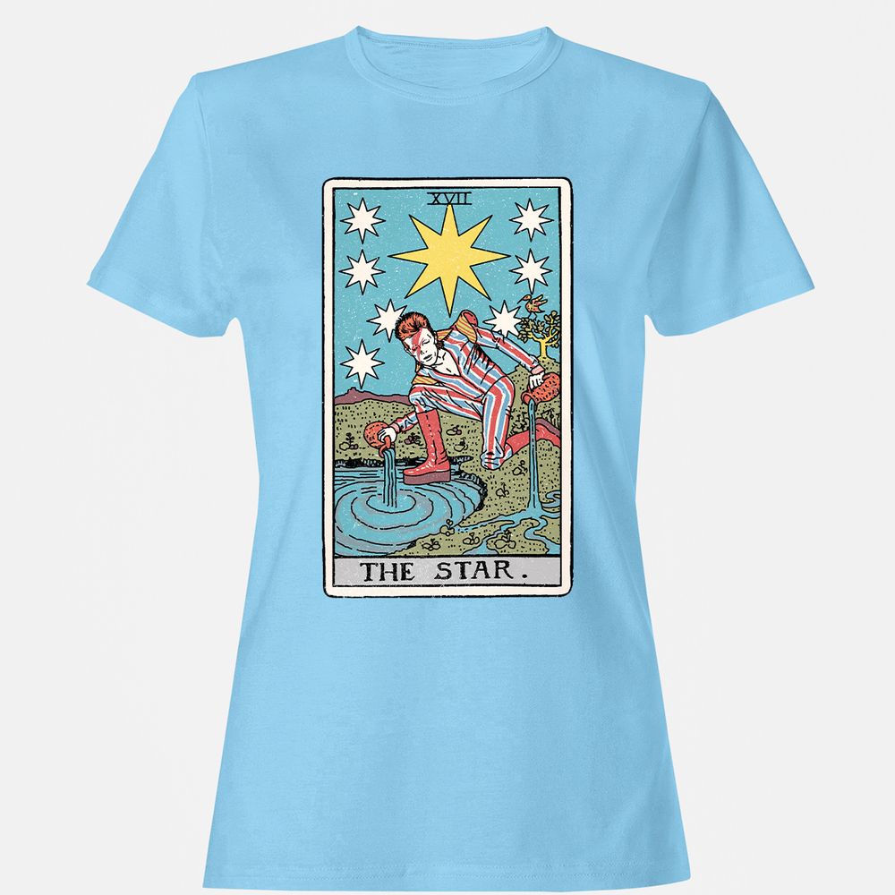 Women's T-Shirt - Q9YRQPHQ - Light Blue - 8