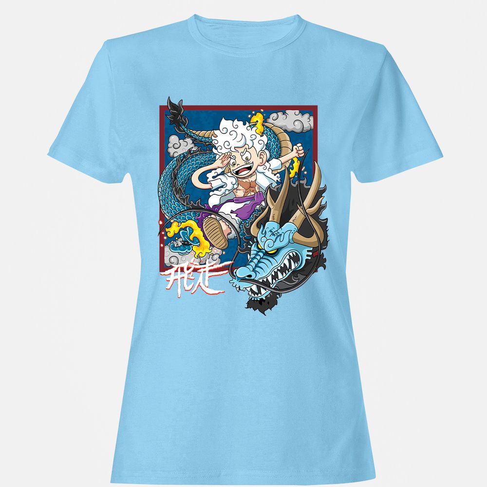 Women's T-Shirt - Q1DYXWVS - Light Blue - 8