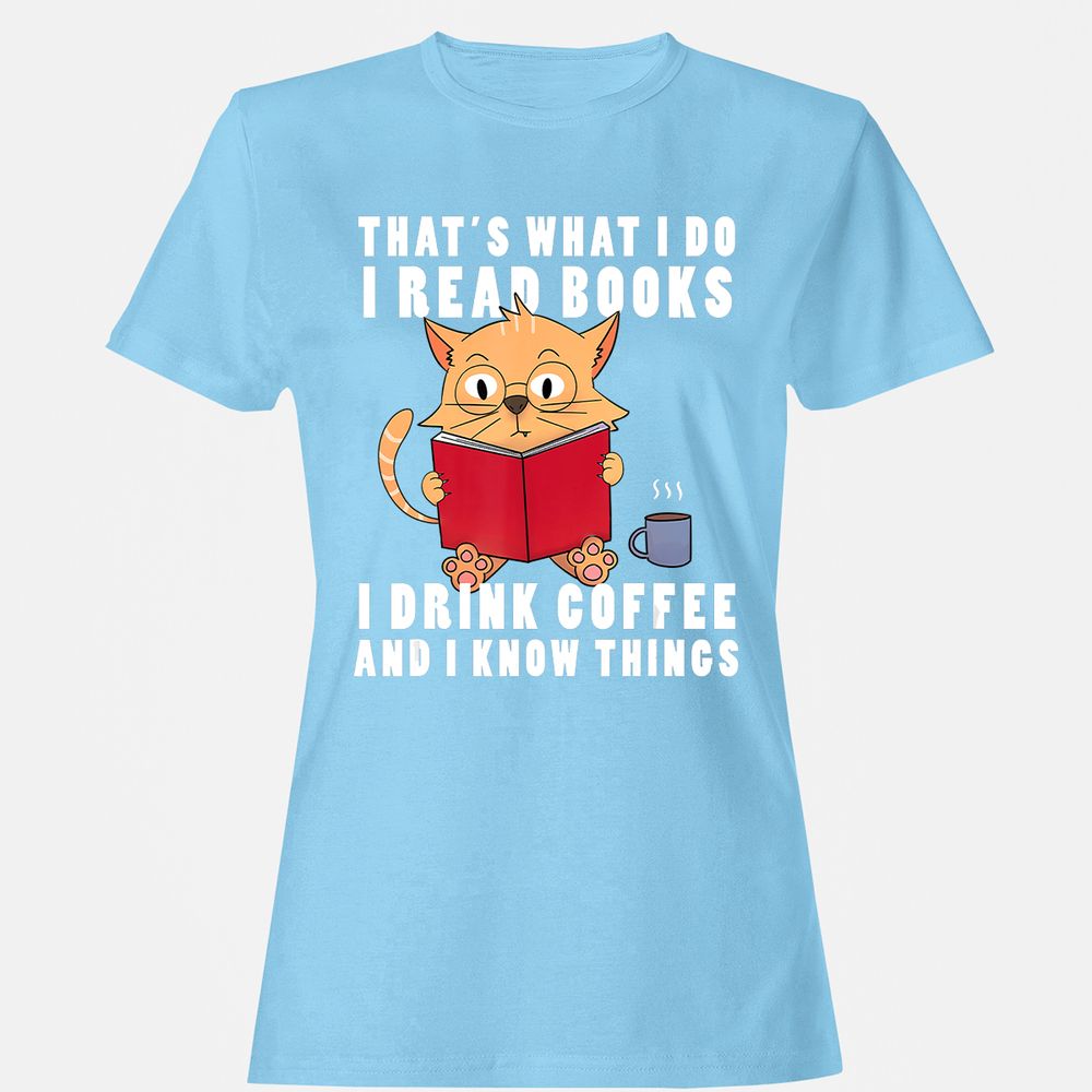 Women's T-Shirt - HVMKN7KR - Light Blue - 8