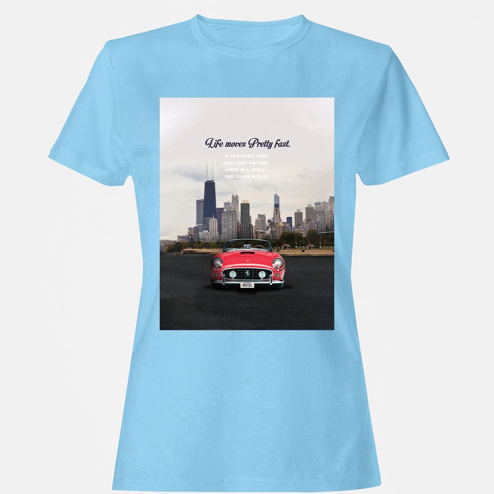 Women's T-Shirt - EUA64RK6 - Light Blue - 8