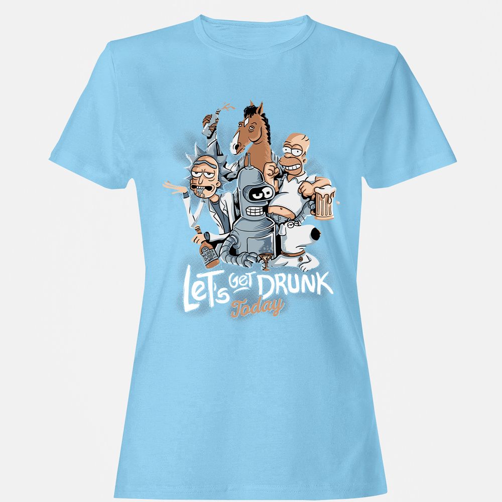 Women's T-Shirt - DHL9WV2K - Light Blue - 8