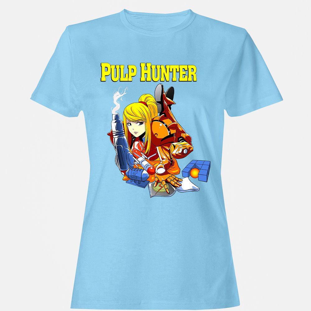 Women's T-Shirt - Q4HU9R7D - Light Blue - 8