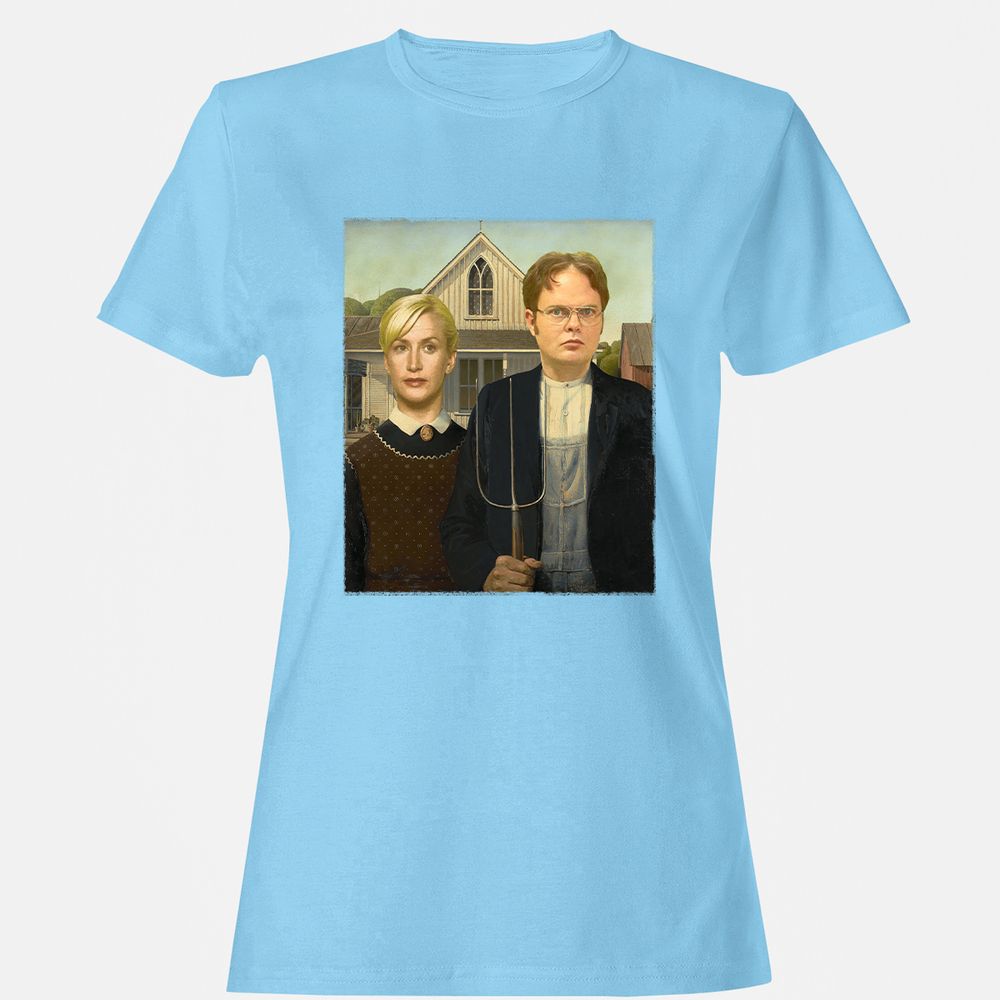 Women's T-Shirt - FE9LNTMG - Light Blue - 8