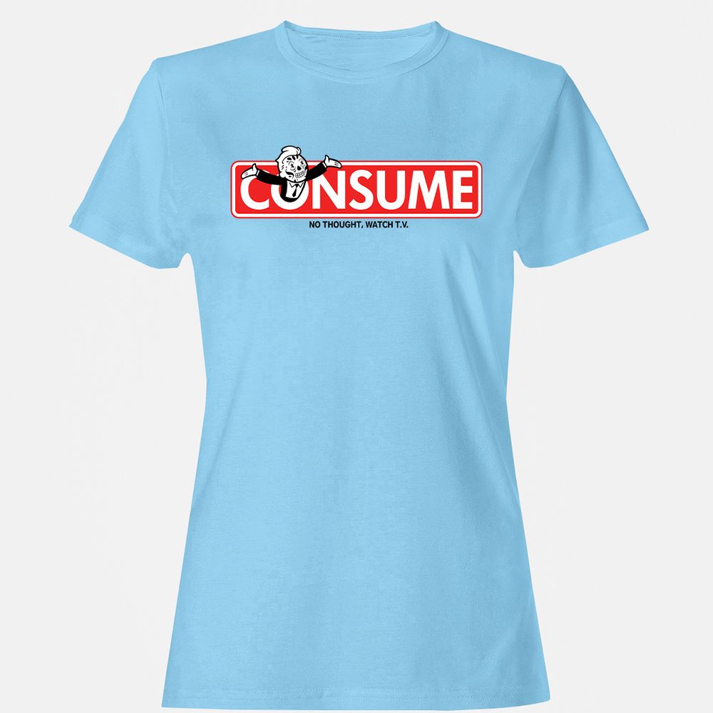 Women's T-Shirt - UY4EC94D - Light Blue - 8