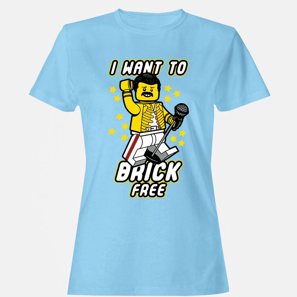 Women's T-Shirt - J7HBEHYQ - Light Blue - 8