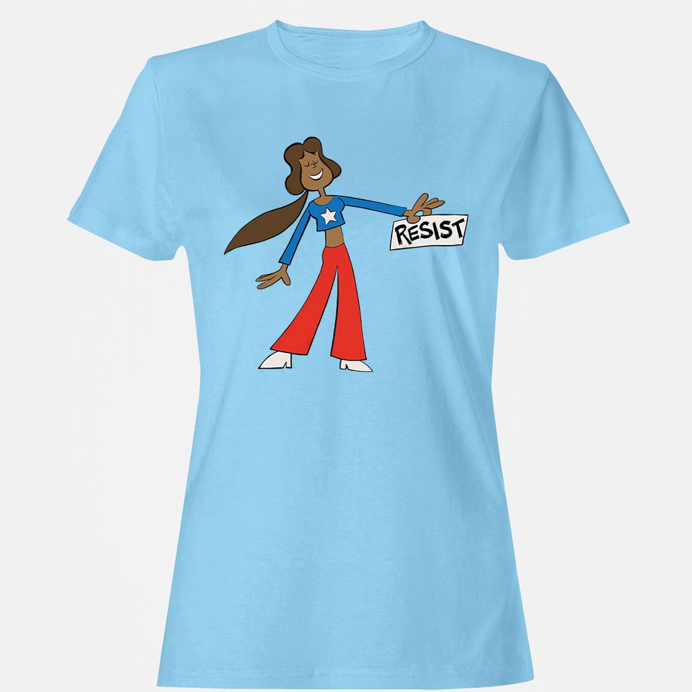 Women's T-Shirt - D7UJL8HR - Light Blue - 8