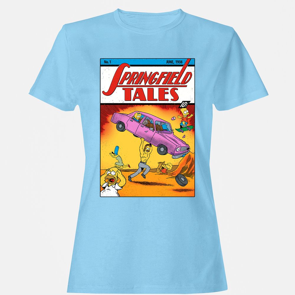 Women's T-Shirt - 7YJQMF7T - Light Blue - 8