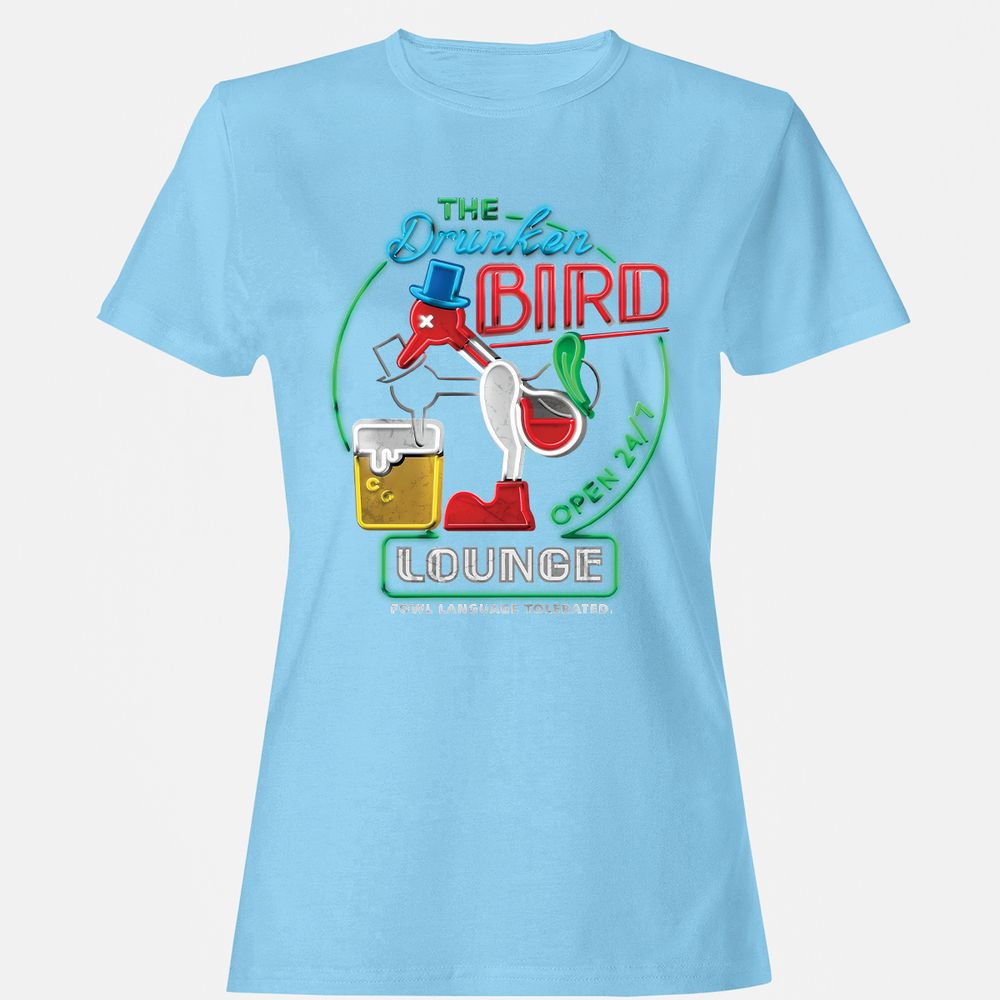 Women's T-Shirt - ZX9Q8BE3 - Light Blue - 8