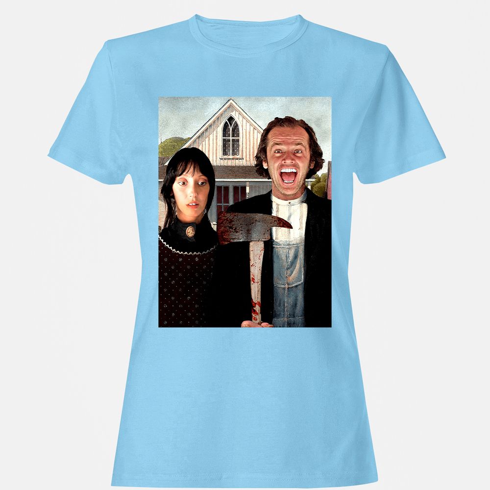 Women's T-Shirt - KU4Q56XE - Light Blue - 8