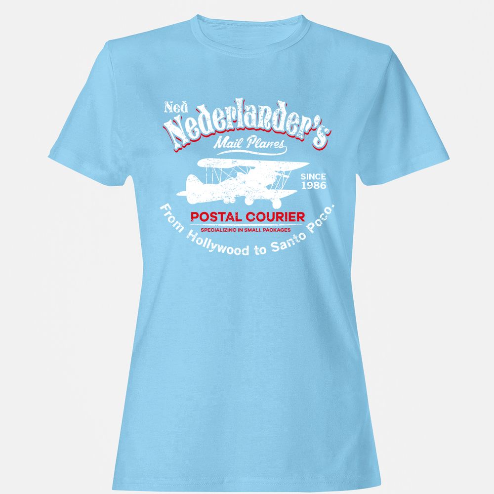 Women's T-Shirt - QL5Z7AMB - Light Blue - 8