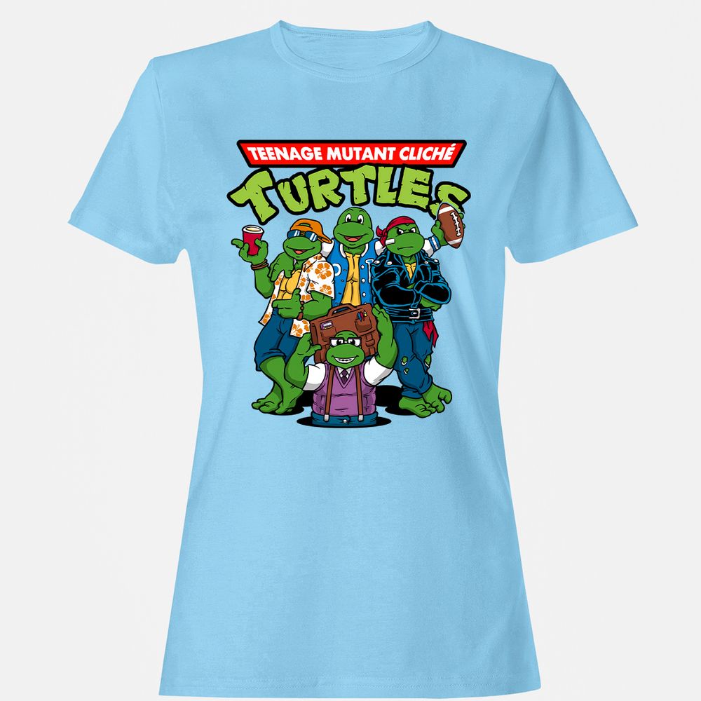 Women's T-Shirt - E8X6KG7S - Light Blue - 8