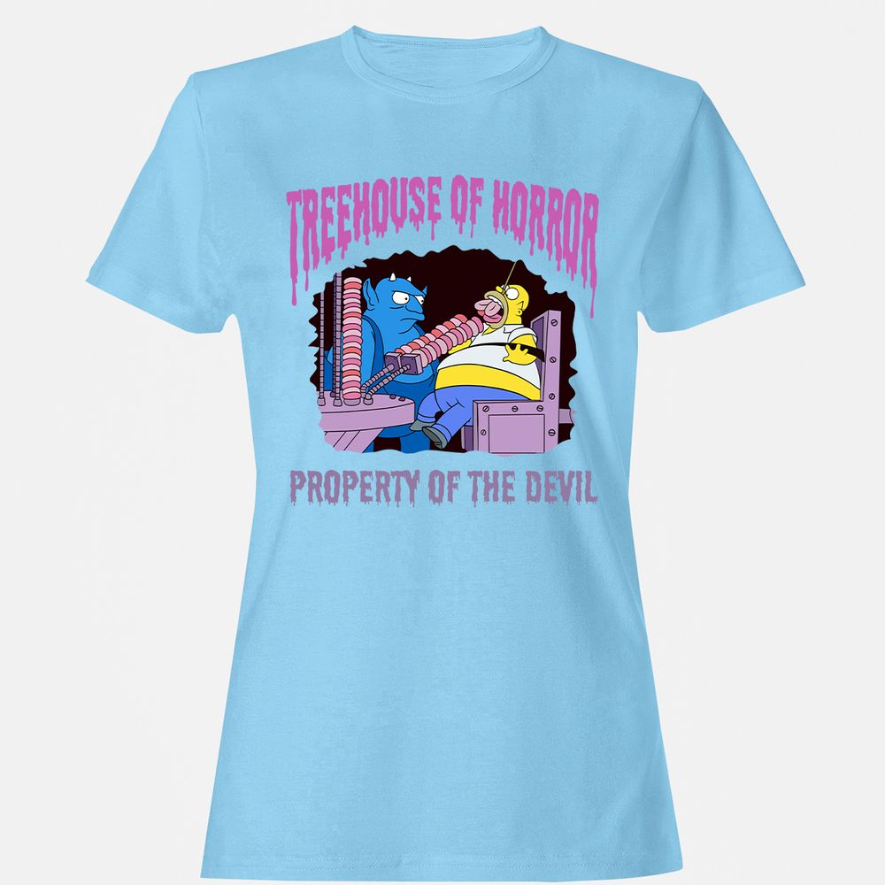 Women's T-Shirt - D3J36H7Z - Light Blue - 8