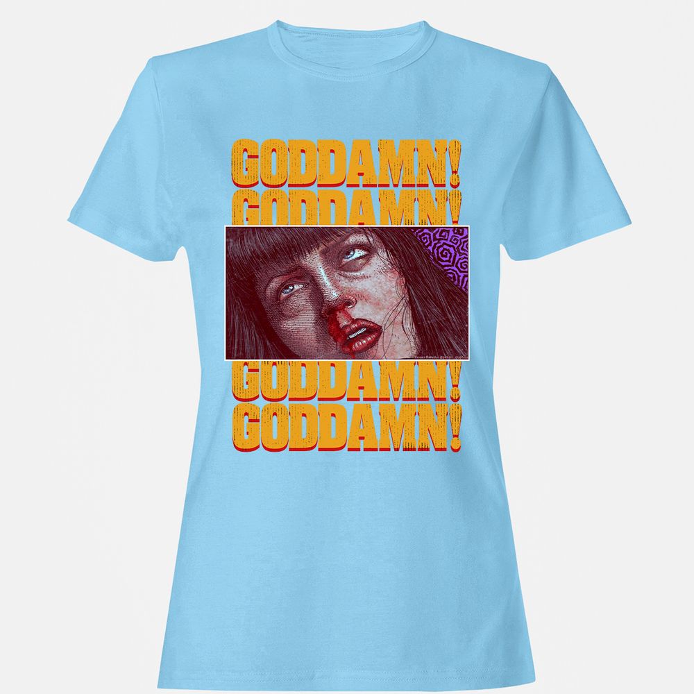 Women's T-Shirt - JHBD9G7J - Light Blue - 8