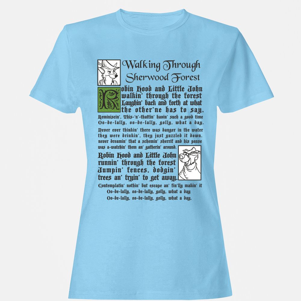 Women's T-Shirt - WWVJZNJY - Light Blue - 8