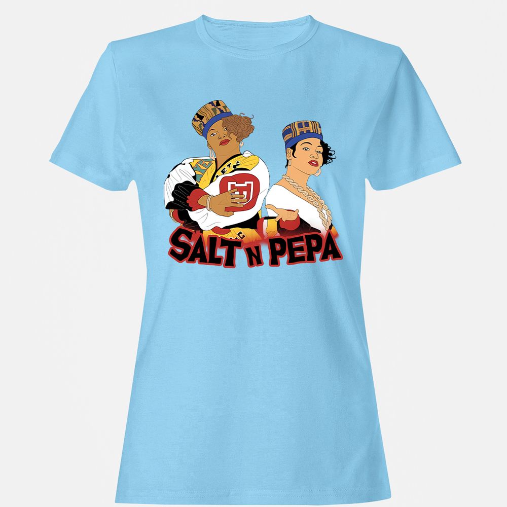 Women's T-Shirt - White - Light Blue - 8