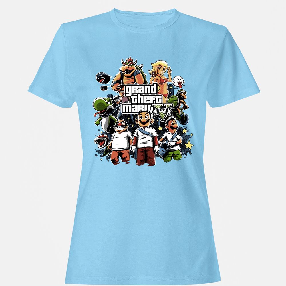 Women's T-Shirt - 456CRG4P - Light Blue - 8