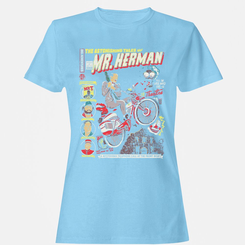Women's T-Shirt - N7MXP5Z6 - Light Blue - 8