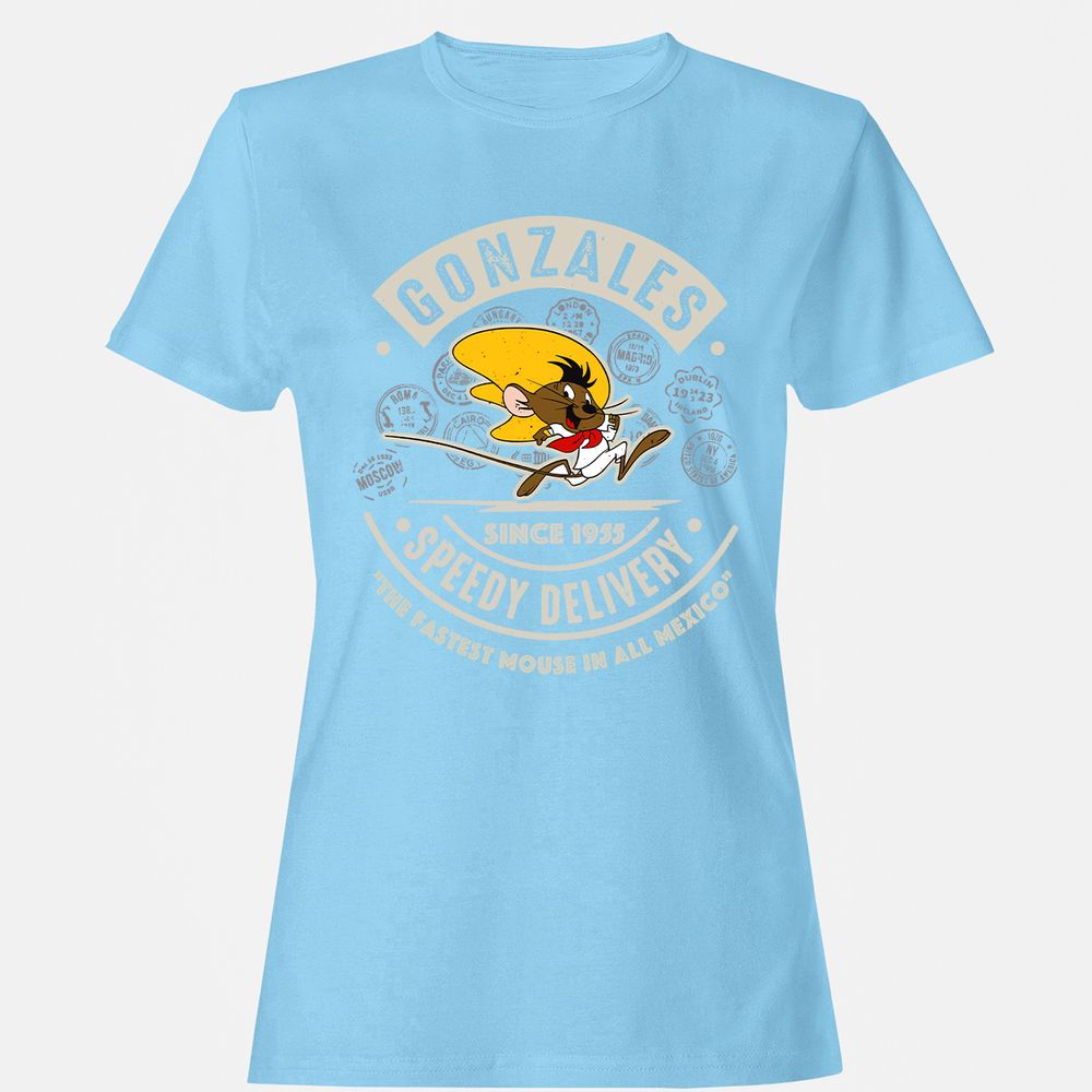 Women's T-Shirt - SBYV7E6M - Light Blue - 8