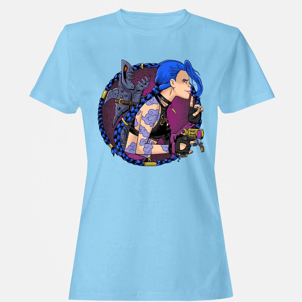 Women's T-Shirt - 1X7HGWCL - Light Blue - 8