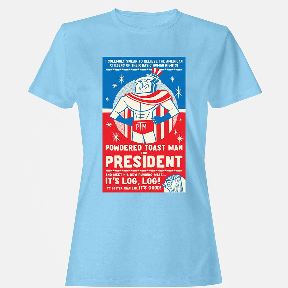 Women's T-Shirt - LVU3AWYQ - Light Blue - 8
