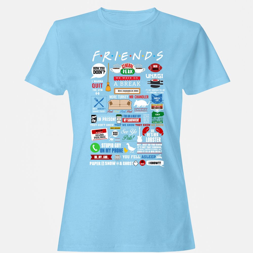 Women's T-Shirt - YC4DHBQ7 - Light Blue - 8