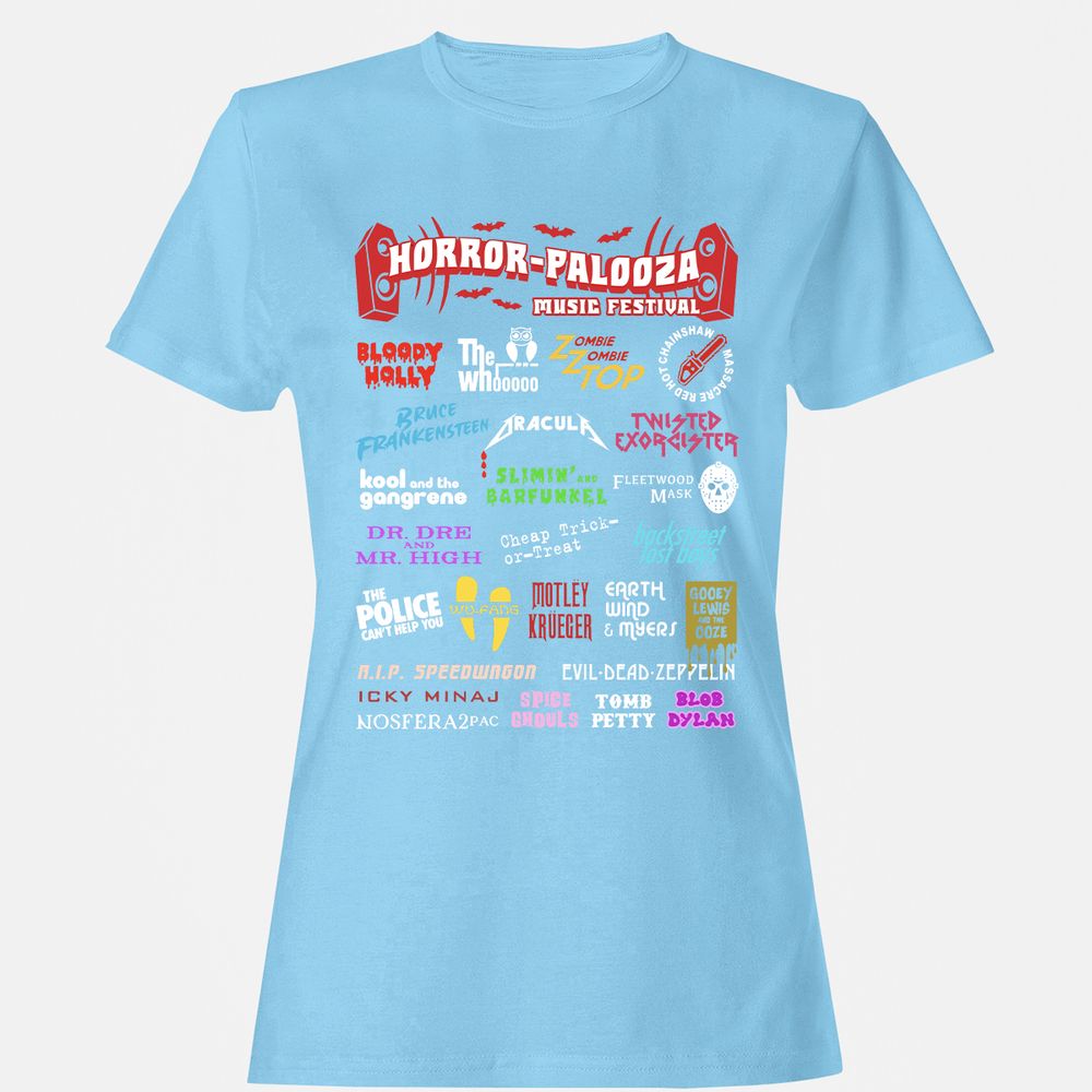 Women's T-Shirt - L5Q67XKS - Light Blue - 8