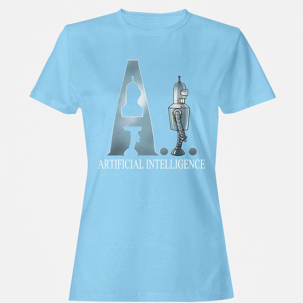 Women's T-Shirt - R6E9B95G - Light Blue - 8