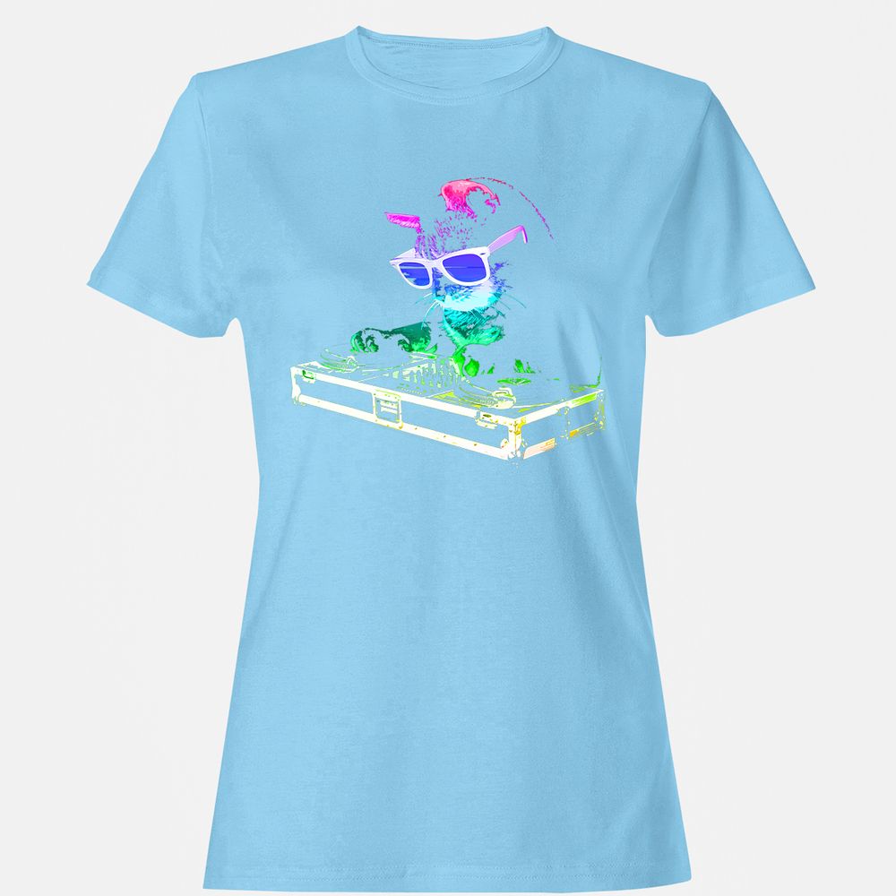 Women's T-Shirt - 9P73VX3F - Light Blue - 8
