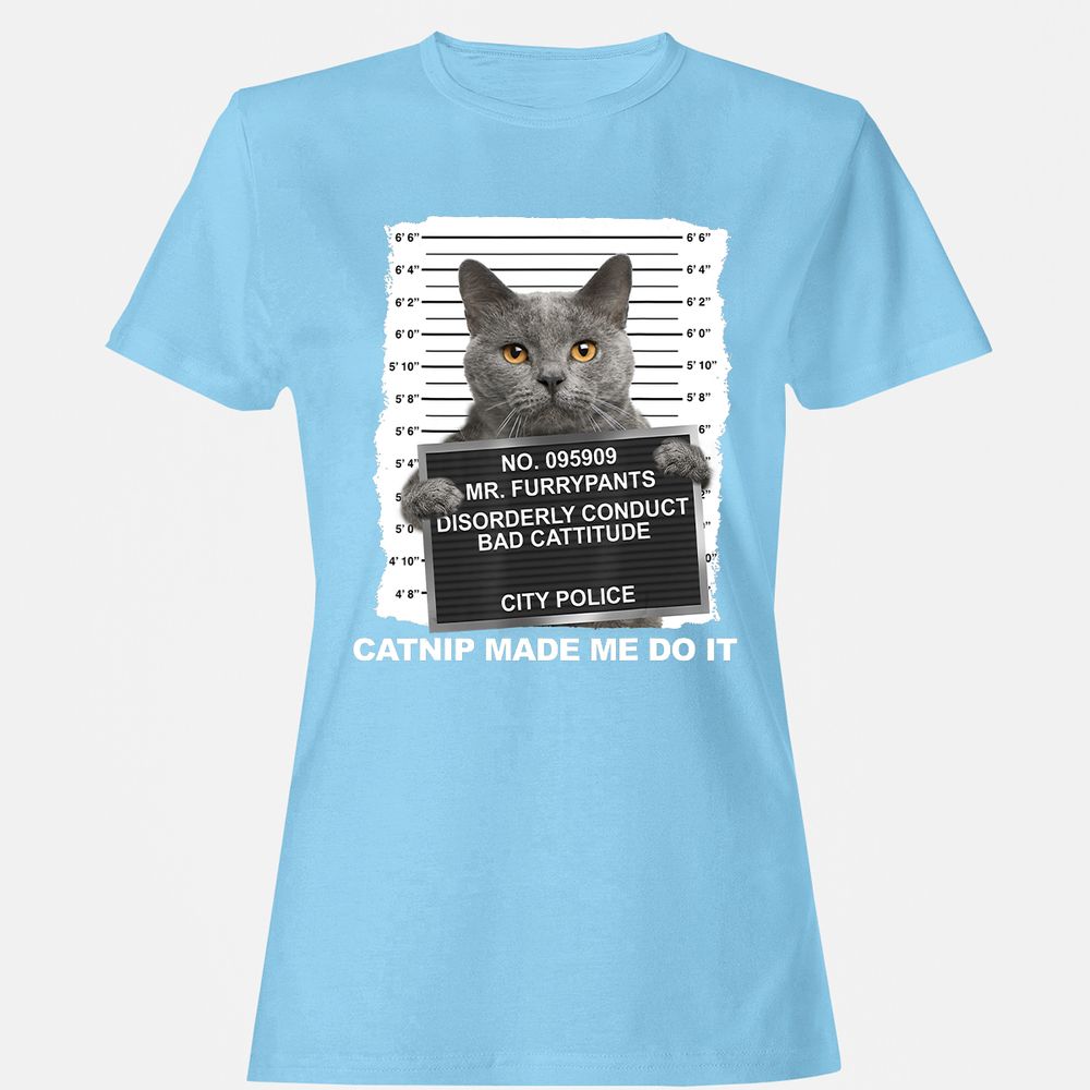 Women's T-Shirt - GDN4KS2E - Light Blue - 8