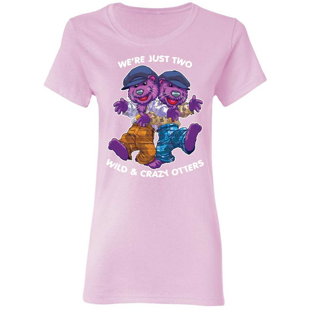Two wild & crazy otters - Light Pink - 8