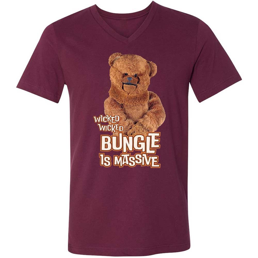 Unisex V-Neck T-Shirt - W3X7QGEV - Maroon - 8