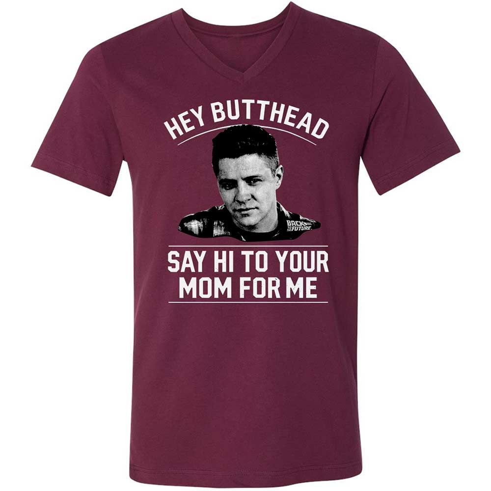 Unisex V-Neck T-Shirt - TBENHKFH - Maroon - 8