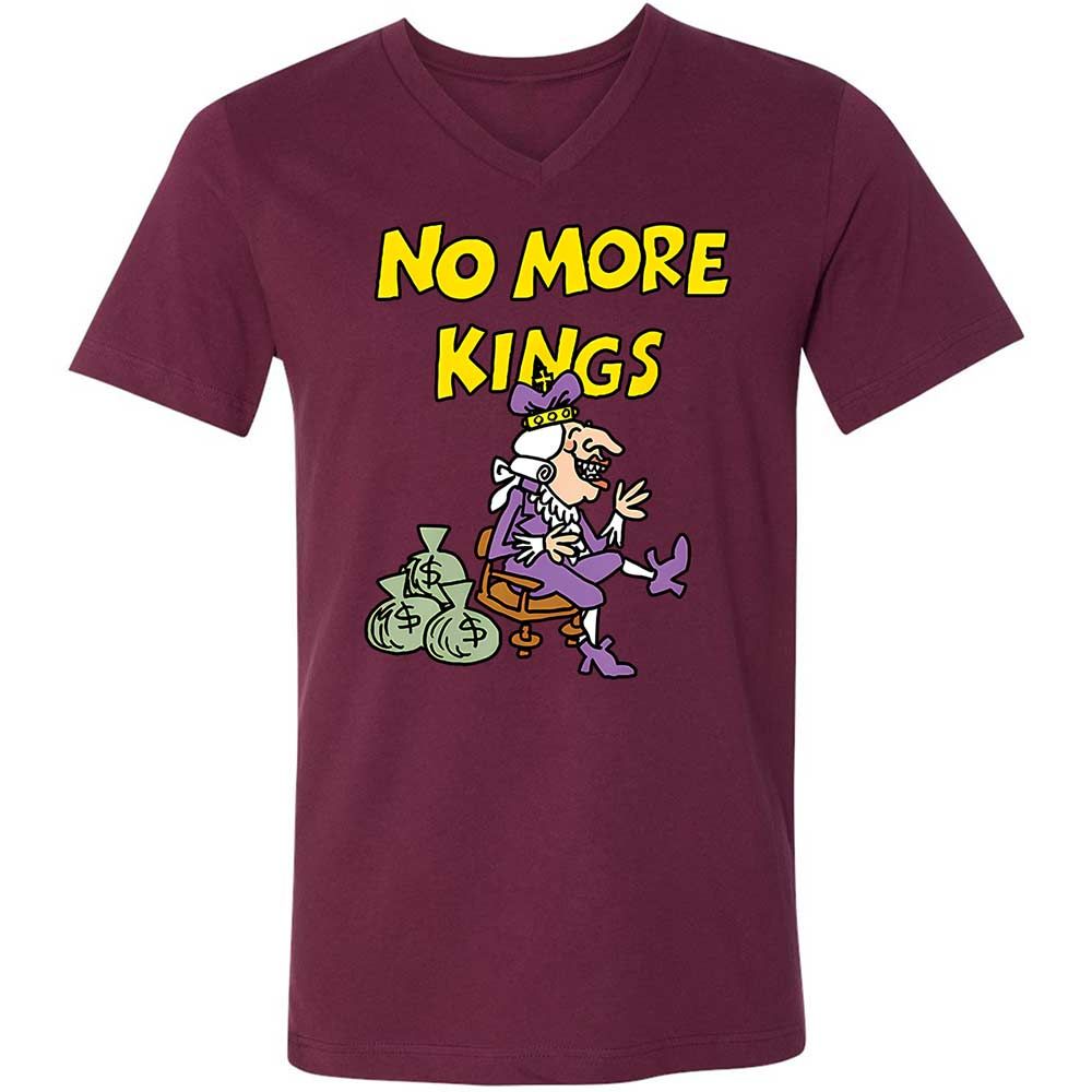 Unisex V-Neck T-Shirt - T89NUSGP - Maroon - 8