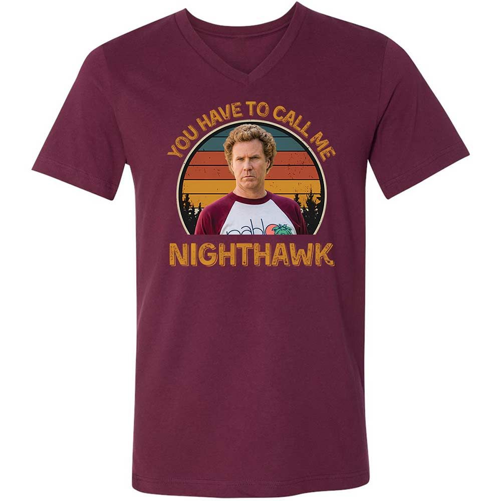 Unisex V-Neck T-Shirt - 5LLUJCVG - Maroon - 8