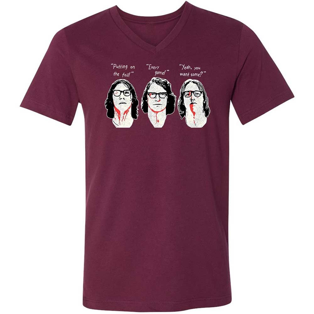 Unisex V-Neck T-Shirt - P4ULPH2Z - Maroon - 8