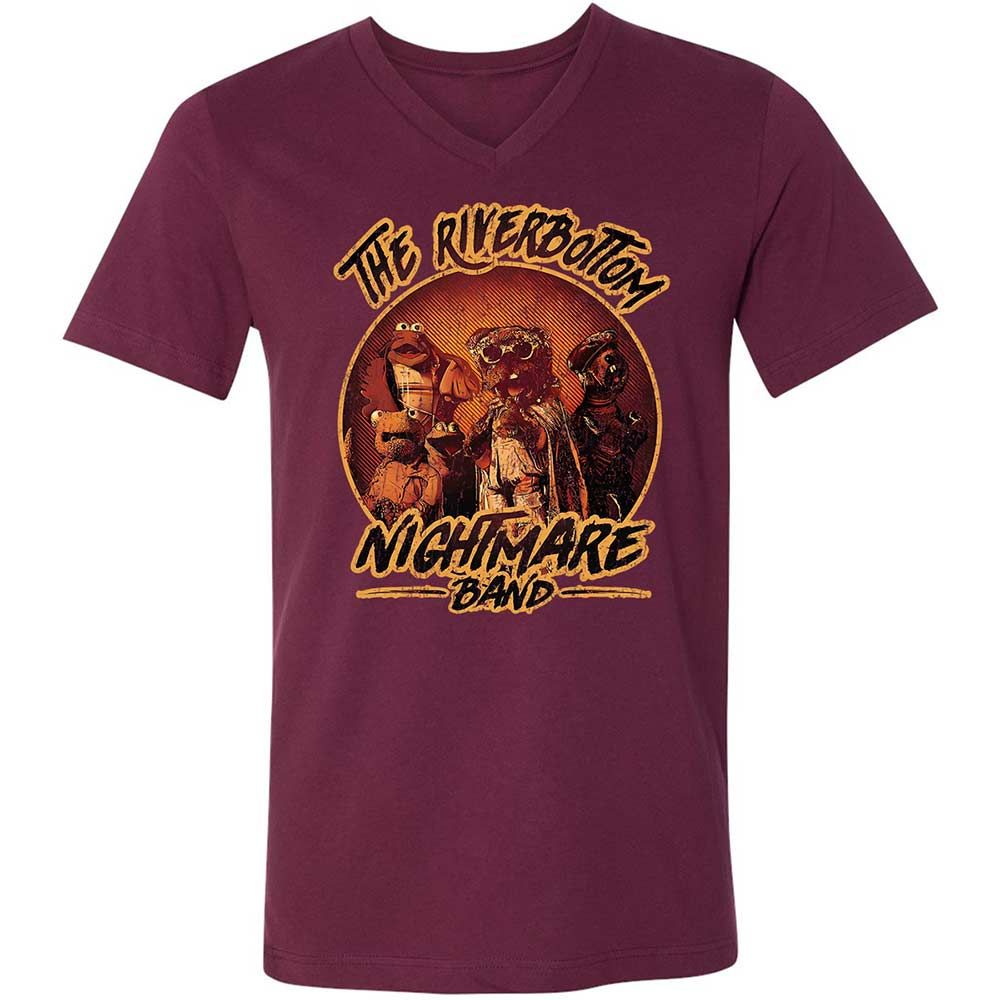Unisex V-Neck T-Shirt - N1A7DWSR - Maroon - 8